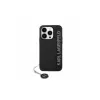 Karl Lagerfeld KLHCP15LPSAKDGCK iPhone 15 Pro 6.1 Black Hardcase Saffiano Rhinestones & Charm