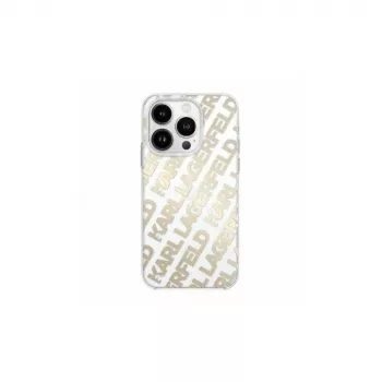 Karl Lagerfeld KLHCP15XHKFOEMD Hard Case für Apple iPhone 15 Pro Max, Gold, IML FulloverLogo