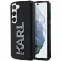 Karl Lagerfeld KLHCS24S3DMBKCK Hard Case für Samsung Galaxy S24, Schwarz, 3D Rubber Glitter Logo