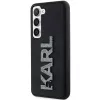 Karl Lagerfeld KLHCS24S3DMBKCK Hard Case für Samsung Galaxy S24, Schwarz, 3D Rubber Glitter Logo