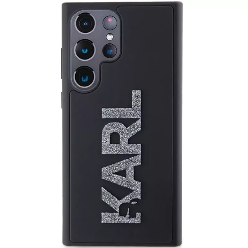 Karl Lagerfeld KLHCS24L3DMBKCK Samsung Galaxy S24 Ultra Hard Case Black 3D Rubber Glitter Logo