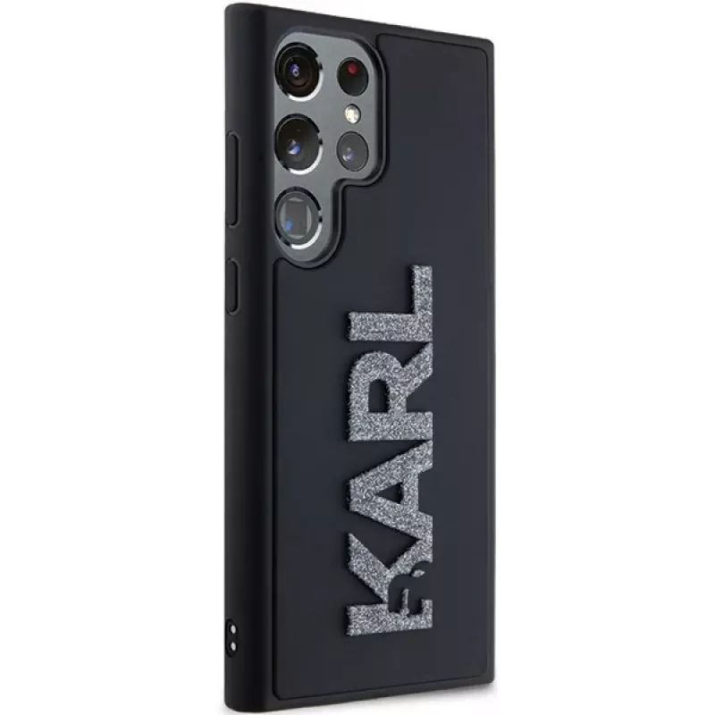 Karl Lagerfeld KLHCS24L3DMBKCK Samsung Galaxy S24 Ultra Hard Case Black 3D Rubber Glitter Logo