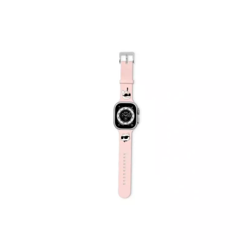 Karl Lagerfeld 3D Rubber Karl & Choupette Heads Apple Watch Armband 38/40/41mm Pink