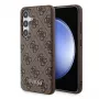 Guess GUOHCSA35G4GFBR A35 Hardcase 4G Metal Gold Logo für Samsung Galaxy A35 - Braun