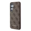 Guess GUOHCSA35G4GFBR A35 Hardcase 4G Metal Gold Logo für Samsung Galaxy A35 - Braun
