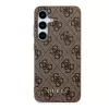 Guess GUOHCSA35G4GFBR A35 Hardcase 4G Metal Gold Logo für Samsung Galaxy A35 - Braun