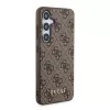 Guess GUOHCSA35G4GFBR A35 Hardcase 4G Metal Gold Logo für Samsung Galaxy A35 - Braun