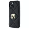 DKNY DKHCP14SPQDSLK Quilted Stack Logo Back Cover für Apple iPhone 14 6,1 inch Schwarz