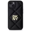 DKNY DKHCP14SPQDSLK Quilted Stack Logo Back Cover für Apple iPhone 14 6,1 inch Schwarz