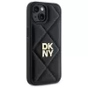 DKNY DKHCP14SPQDSLK Quilted Stack Logo Back Cover für Apple iPhone 14 6,1 inch Schwarz