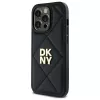 DKNY DKHCP14LPQDSLK Quilted Stack Logo Back Cover Case für Apple iPhone 14 Pro 6,1 inch Schwarz