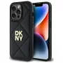 DKNY DKHCP14XPQDSLK Quilted Stack Logo Back Cover für iPhone 14 Pro Max 6,7 inch Schwarz