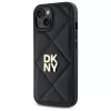 DKNY DKHCP15SPQDSLK Quilted Stack Logo Back Cover für Apple iPhone 15 6,1 inch Schwarz