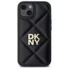 DKNY DKHCP15SPQDSLK Quilted Stack Logo Back Cover für Apple iPhone 15 6,1 inch Schwarz