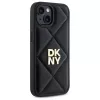 DKNY DKHCP15SPQDSLK Quilted Stack Logo Back Cover für Apple iPhone 15 6,1 inch Schwarz