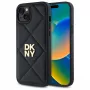 DKNY DKHCP15MPQDSLK Quilted Stack Logo Case für iPhone 15 Plus 6,7 inch Schwarz