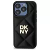 DKNY DKHCP15LPQDSLK Quilted Stack Logo Back Cover für Apple iPhone 15 Pro 6.1 Schwarz