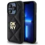 DKNY DKHCP15XPQDSLK Quilted Stack Logo Rückseitenhülle für Apple iPhone 15 Pro Max 6,7 inch Schwarz