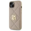 DKNY DKHCP14SPQDSLE Quilted Stack Logo Case für Apple iPhone 14 6,1 inch Beige