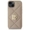 DKNY DKHCP14SPQDSLE Quilted Stack Logo Case für Apple iPhone 14 6,1 inch Beige