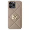 DKNY DKHCP14LPQDSLE Quilted Stack Logo Back Cover für iPhone 14 Pro 6,1 inch - Beige