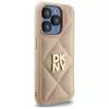 DKNY DKHCP15XPQDSLE Quilted Stack Logo Back Cover für Apple iPhone 15 Pro Max 6,7 inch Beige