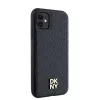DKNY DKHMN61PSHRPSK iPhone 11 / XR 6,1 inch Black Hardcase Leder Monogramm-Muster Metall-Logo MagSafe