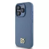 DKNY DKHMP15LPSHRPSB iPhone 15 Pro 6.1 Blau Hardcase Leder Monogramm-Muster Metall-Logo MagSafe