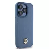 DKNY DKHMP15LPSHRPSB iPhone 15 Pro 6.1 Blau Hardcase Leder Monogramm-Muster Metall-Logo MagSafe
