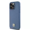 DKNY DKHMP15XPSHRPSB Hardcase Leder Monogramm-Muster mit Metall-Logo MagSafe für iPhone 15 Pro Max 6.7 Blau