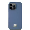 DKNY DKHMP15XPSHRPSB Hardcase Leder Monogramm-Muster mit Metall-Logo MagSafe für iPhone 15 Pro Max 6.7 Blau