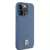 DKNY DKHMP15XPSHRPSB Hardcase Leder Monogramm-Muster mit Metall-Logo MagSafe für iPhone 15 Pro Max 6.7 Blau