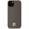 DKNY DKHMP15MPSHRPSW Hardcase mit Lederoptik und Metall-Logo, MagSafe für iPhone 15 Plus / 14 Plus 6,7 inch Braun