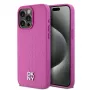 DKNY DKHMP15XPSHRPSP iPhone 15 Pro Max 6,7 inch Pink Hardcase Leder Monogramm-Muster Metall-Logo MagSafe