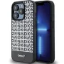 DKNY DKHMP15LPSOSPK Hard Case für Apple iPhone 15 Pro 6,1 inch Leder mit Printmuster Metall-Logo MagSafe Schwarz