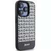 DKNY DKHMP15LPSOSPK Hard Case für Apple iPhone 15 Pro 6,1 inch Leder mit Printmuster Metall-Logo MagSafe Schwarz