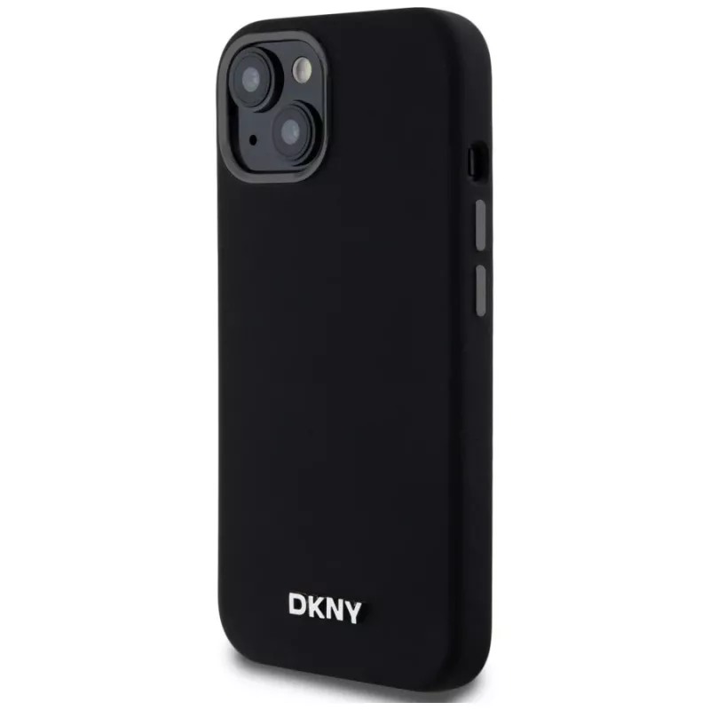 DKNY DKHMP14SSMCHLK Hardcase Liquid Silicone MagSafe Case für iPhone 13/14/15 6,1 Zoll Schwarz