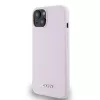 DKNY DKHMP14SSMCHLP Liquid Silicone Hardcase mit Metall-Logo MagSafe für iPhone 13/14/15 6,1 Zoll Pink