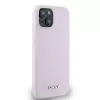 DKNY DKHMP14SSMCHLP Liquid Silicone Hardcase mit Metall-Logo MagSafe für iPhone 13/14/15 6,1 Zoll Pink