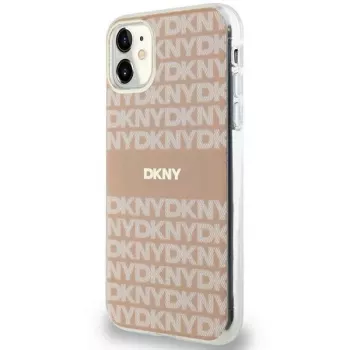 DKNY DKHMN61HRHSEP Hardcase für iPhone 11 / XR 6,1 inch Pink Mono & Stripe MagSafe