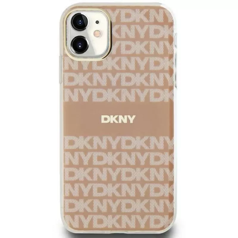 DKNY DKHMN61HRHSEP Hardcase für iPhone 11 / XR 6,1 inch Pink Mono & Stripe MagSafe