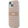 DKNY DKHMP14SHRHSEP Hardcase IML Mono & Stripe MagSafe für Apple iPhone 14 / 15 / 13 6,1 inch Pink