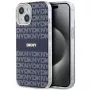 DKNY DKHMP15SHRHSEB Hard Case für iPhone 15/14/13 6,1 inch Blau Mono & Stripe IML MagSafe