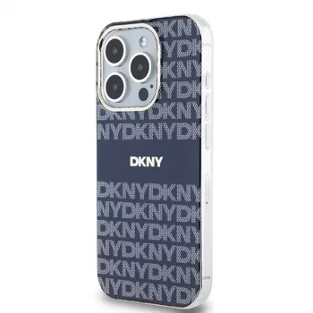 DKNY DKHMP15XHRHSEB Hard Case für Apple iPhone 15 Pro Max 6,7 inch Blau IML Mono & Stripe MagSafe