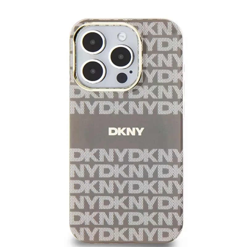 DKNY DKHMP15LHRHSEE Hardcase für Apple iPhone 15 Pro 6,1 inch Beige IML Mono & Stripe MagSafe
