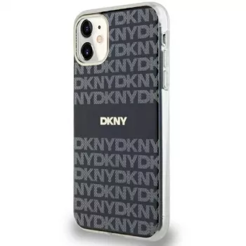DKNY DKHMN61HRHSEK Hard Case für Apple iPhone 11 / iPhone XR 6,1 inch Schwarz IML Mono & Stripe MagSafe