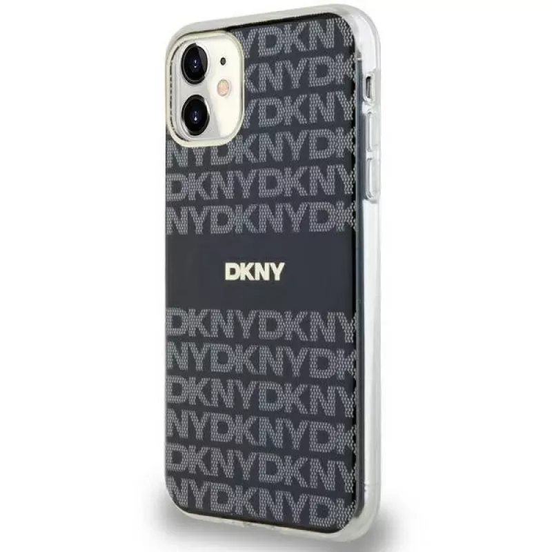 DKNY DKHMN61HRHSEK Hard Case für Apple iPhone 11 / iPhone XR 6,1 inch Schwarz IML Mono & Stripe MagSafe