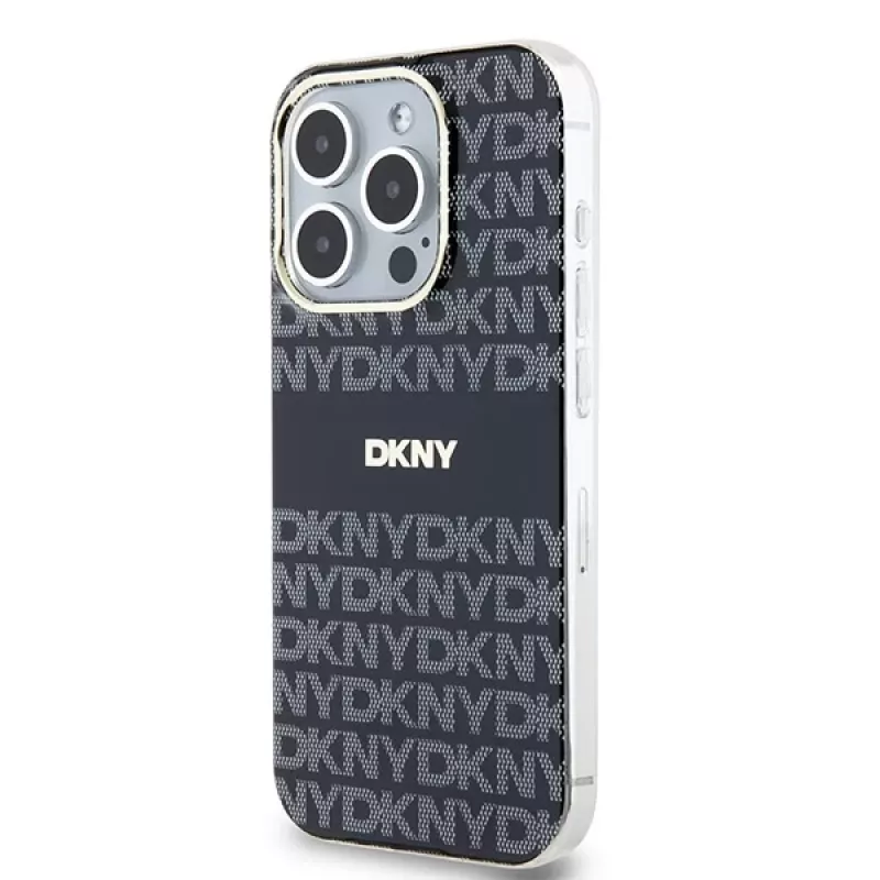 DKNY DKHMP13LHRHSEK Hardcase IML Mono & Stripe MagSafe für iPhone 13 Pro / 13 - Schwarz