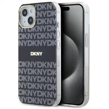 DKNY DKHMP14SHRHSEK IML Mono & Stripe Hard Case für iPhone 14/15/13 6,1 inch Schwarz MagSafe