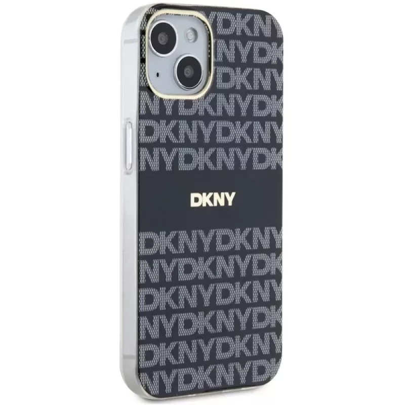 DKNY DKHMP14SHRHSEK IML Mono & Stripe Hard Case für iPhone 14/15/13 6,1 inch Schwarz MagSafe
